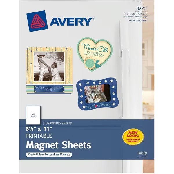 Sheets, Magnetic, Printable 5PK, Avery, Mfr#: AVE3270